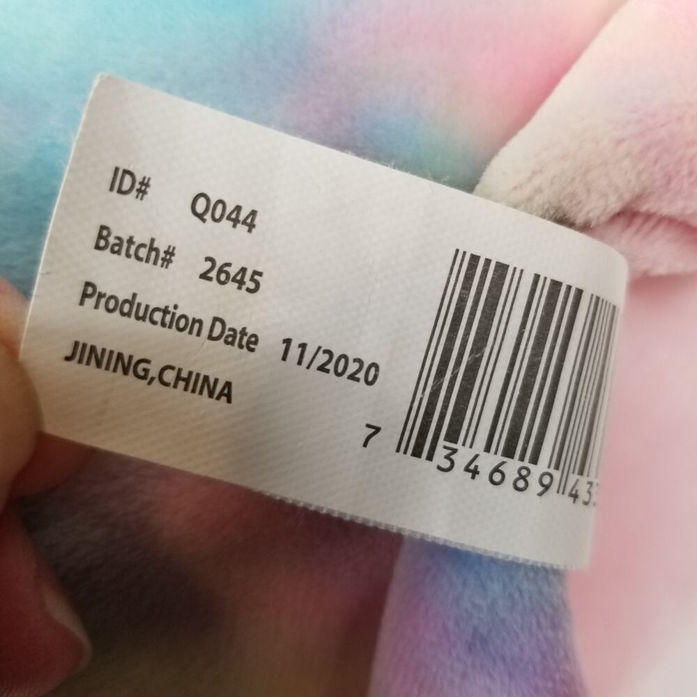 Squishmallow KellyToy Janet Jellyfish 12 Inch Rainbow Tie Dye - Picture 6 of 7